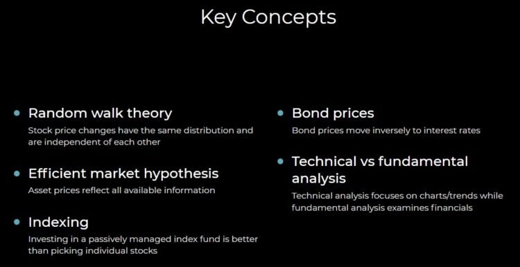 key concepts from random walkd down wall street