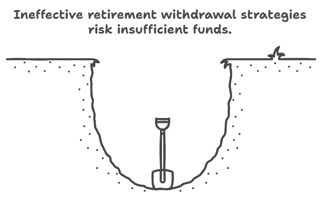 The impact of ineffective retirement withdrawal strategies risk insufficient funds