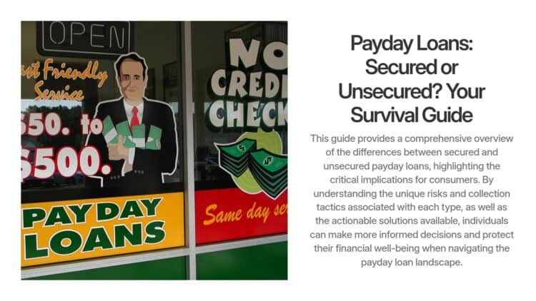Payday loans your survival guide, secured on unsecured