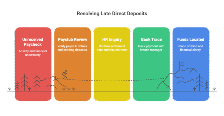 Michael Ryan Money PAT Method of resolving late direct deposit payments at the bank