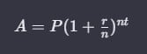 Basic formula for compound interest