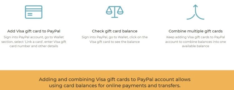 adding a visa vanilla gift card to paypal