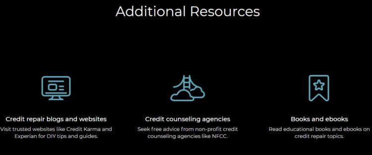 Resources availabel to help you boost your credit rating