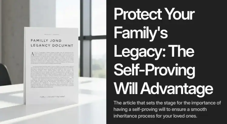 1. Protect your family's legacy with self-proving wills for smooth inheritance planning, estate protection, and family peace of mind.